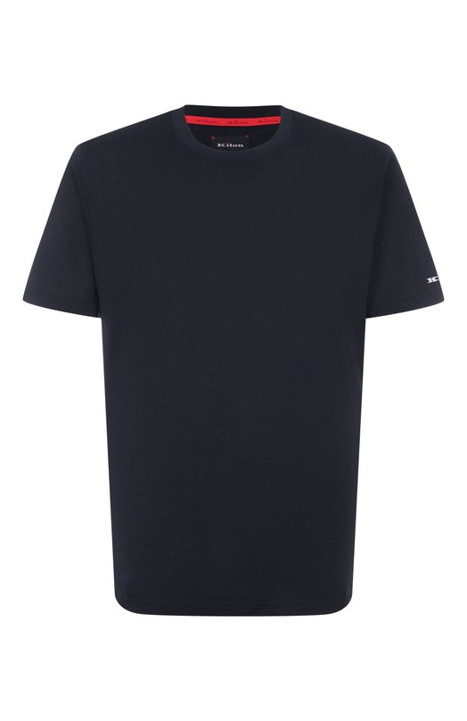 Хлопковая футболка Kiton UMK0721K5 Чёрный UMK0721K5