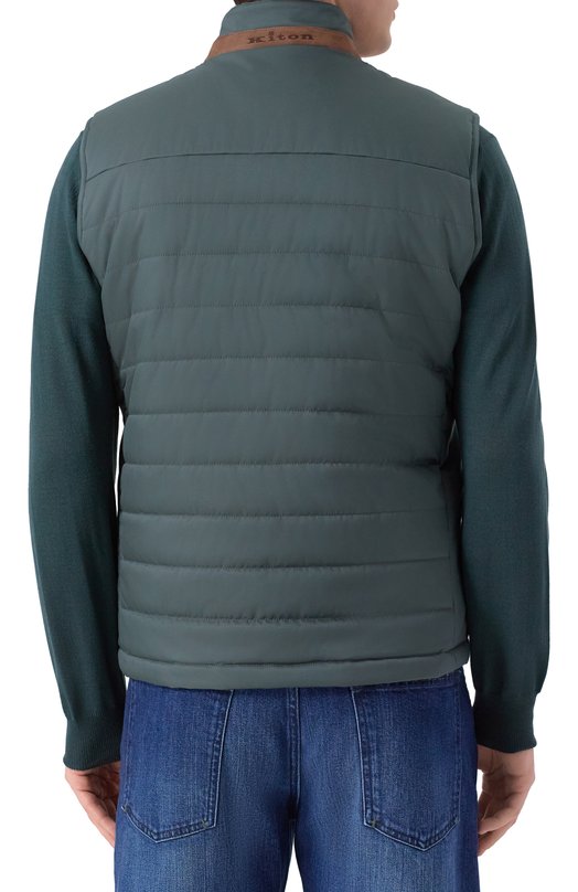 Утепленный жилет Kiton UW2195V0422H01 Зелёный  UW2195V0422H01 Фото 4