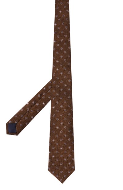 Галстук из шерсти и шелка CORNELIANI коричневого цвета по цене 23600 руб., арт. 28U302/2A20328, фото 3 Галстук из шерсти и шелка CORNELIANI, арт. 28U302/2A20328, фото 3