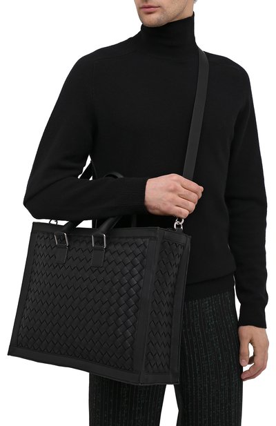 Кожаная сумка BOTTEGA VENETA черного цвета по цене 390500 руб., арт. 641025/V05J1, фото 5 Кожаная сумка BOTTEGA VENETA, арт. 641025/V05J1, фото 5