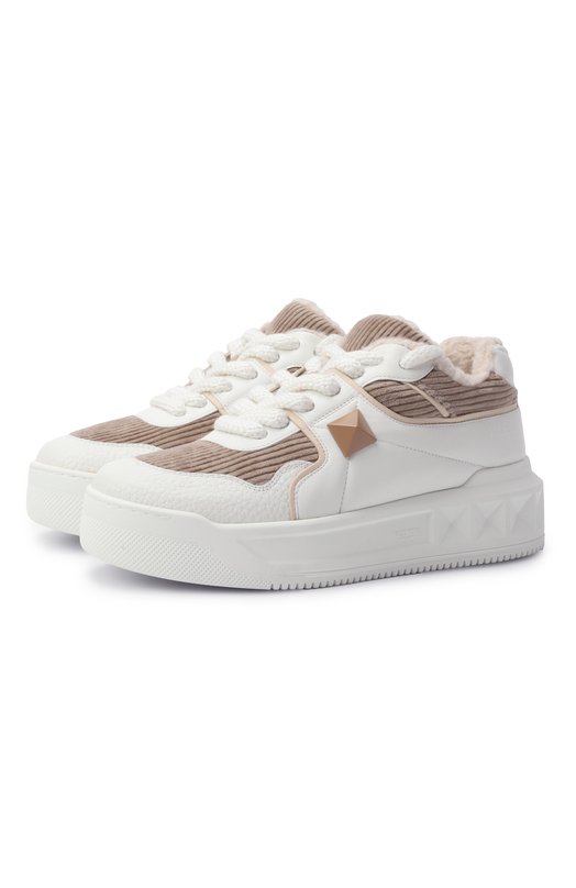 Комбинированные кеды One Stud XL Valentino 7W2S0FQ4/IIG Белый 7W2S0FQ4/IIG