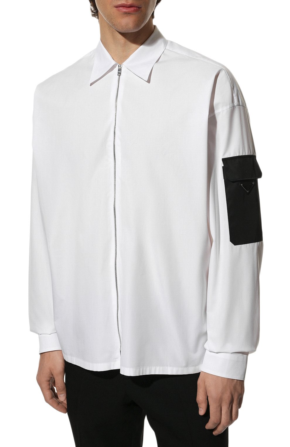 Хлопковая рубашка PRADA, арт. SC588-10IV-F0964-221, фото 3