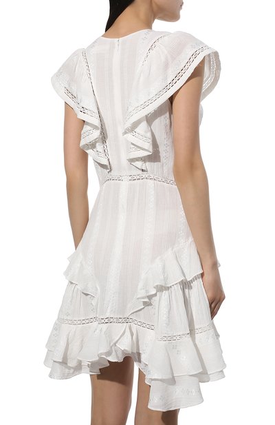 Платье из хлопка и вискозы ISABEL MARANT ETOILE белого цвета по цене 57550 руб., арт. R02126-22P037E/JAUDREY, фото 4 Платье из хлопка и вискозы ISABEL MARANT ETOILE, арт. R02126-22P037E/JAUDREY, фото 4