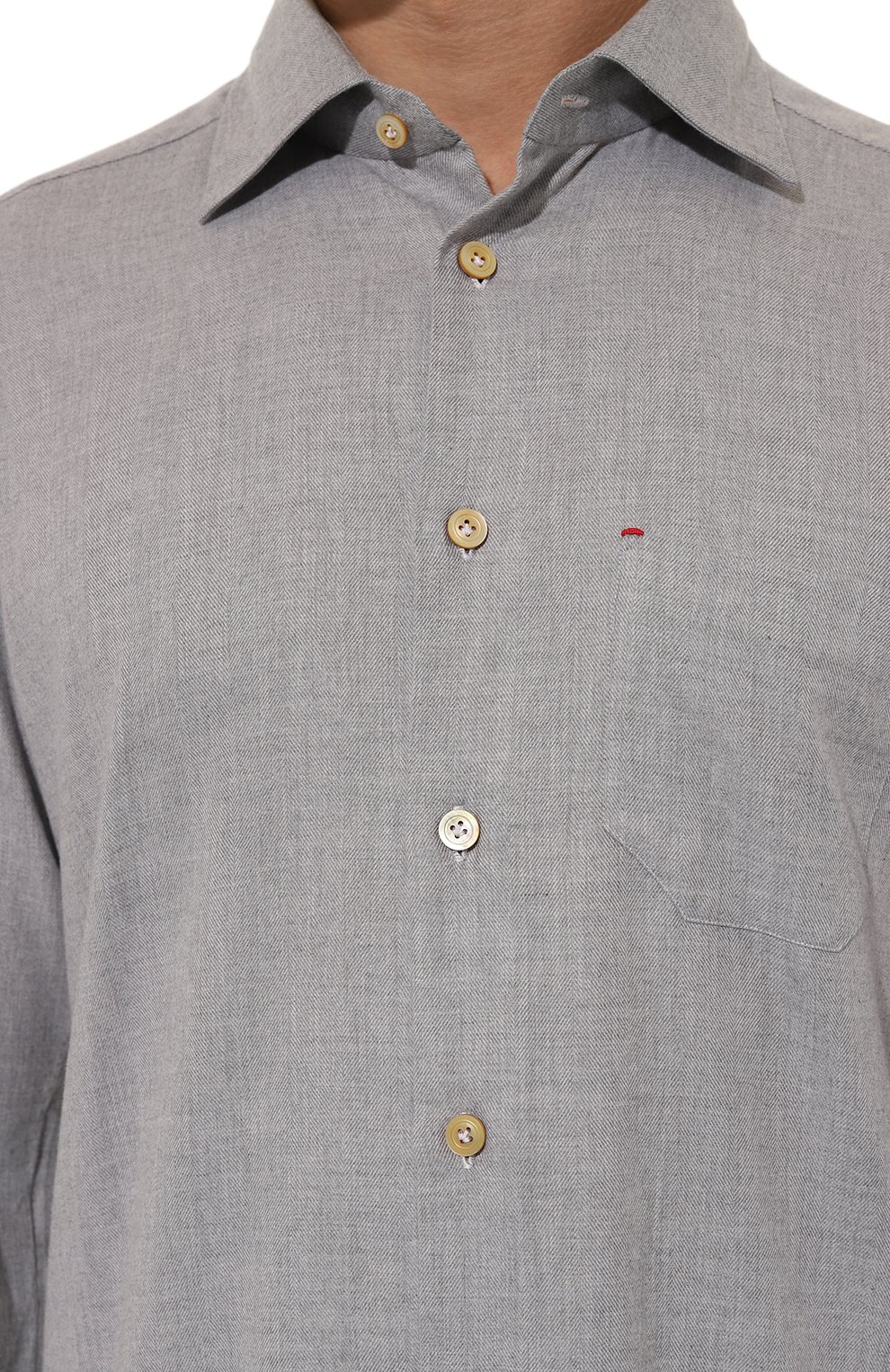 Рубашка из хлопка и лиоцелла KITON, арт. UMCNERH0902511, фото 5