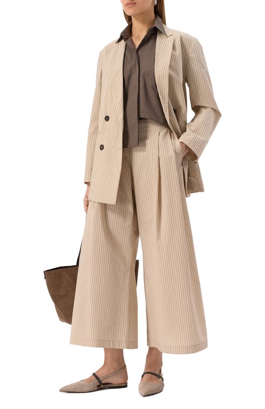 Хлопковый жакет Brunello Cucinelli MH7822468P Бежевый  MH7822468P Фото 2