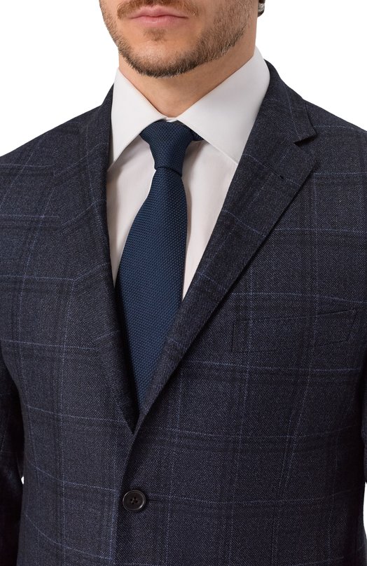 Шелковый галстук Zilli CRAV2BM0600VP0I03 Синий  CRAV2BM0600VP0I03 Фото 2