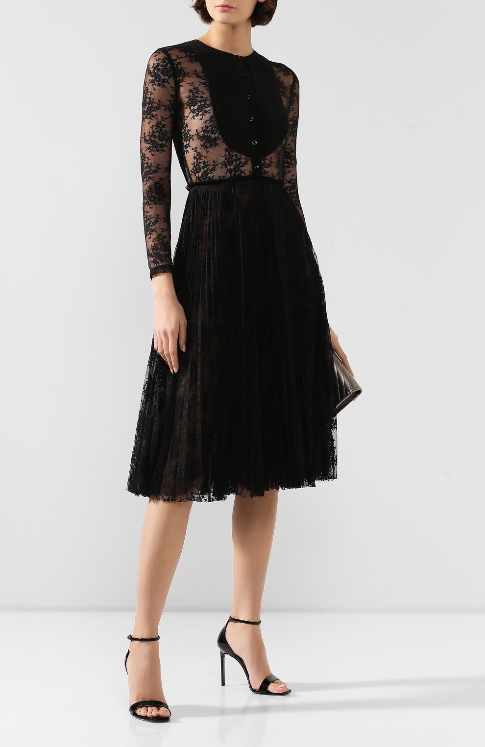Кружевное платье ERMANNO ERMANNO SCERVINO черного цвета по цене 77500 руб., арт. 45T AB58 PIZ, фото 2 Кружевное платье ERMANNO ERMANNO SCERVINO, арт. 45T AB58 PIZ, фото 2