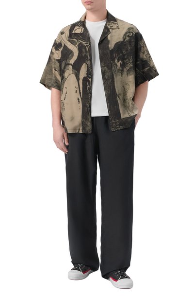 Мужская рубашка из вискозы DOMREBEL, арт. M EXTR0VERT/CAMP C0LLAR SHIRT