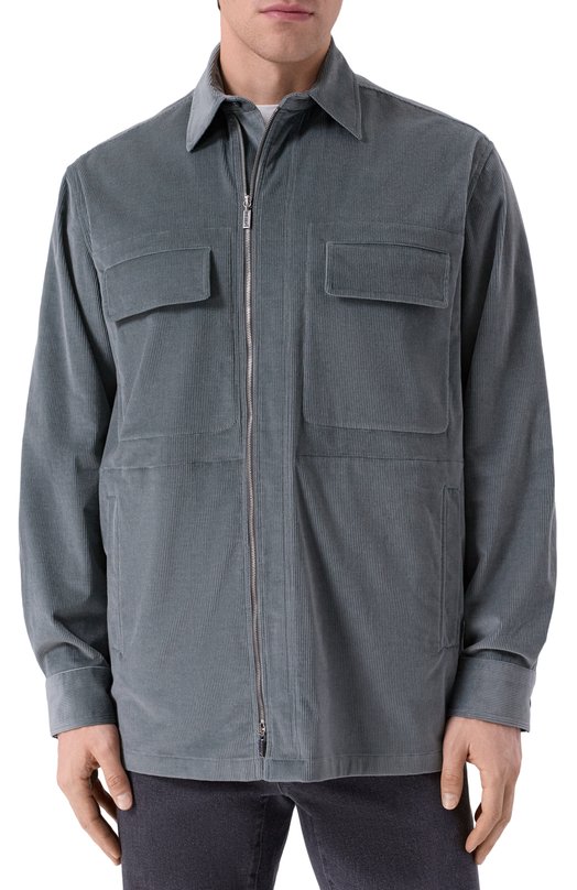 Вельветовая рубашка Zilli ZSSH01M016639010A Зелёный  ZSSH01M016639010A Фото 3