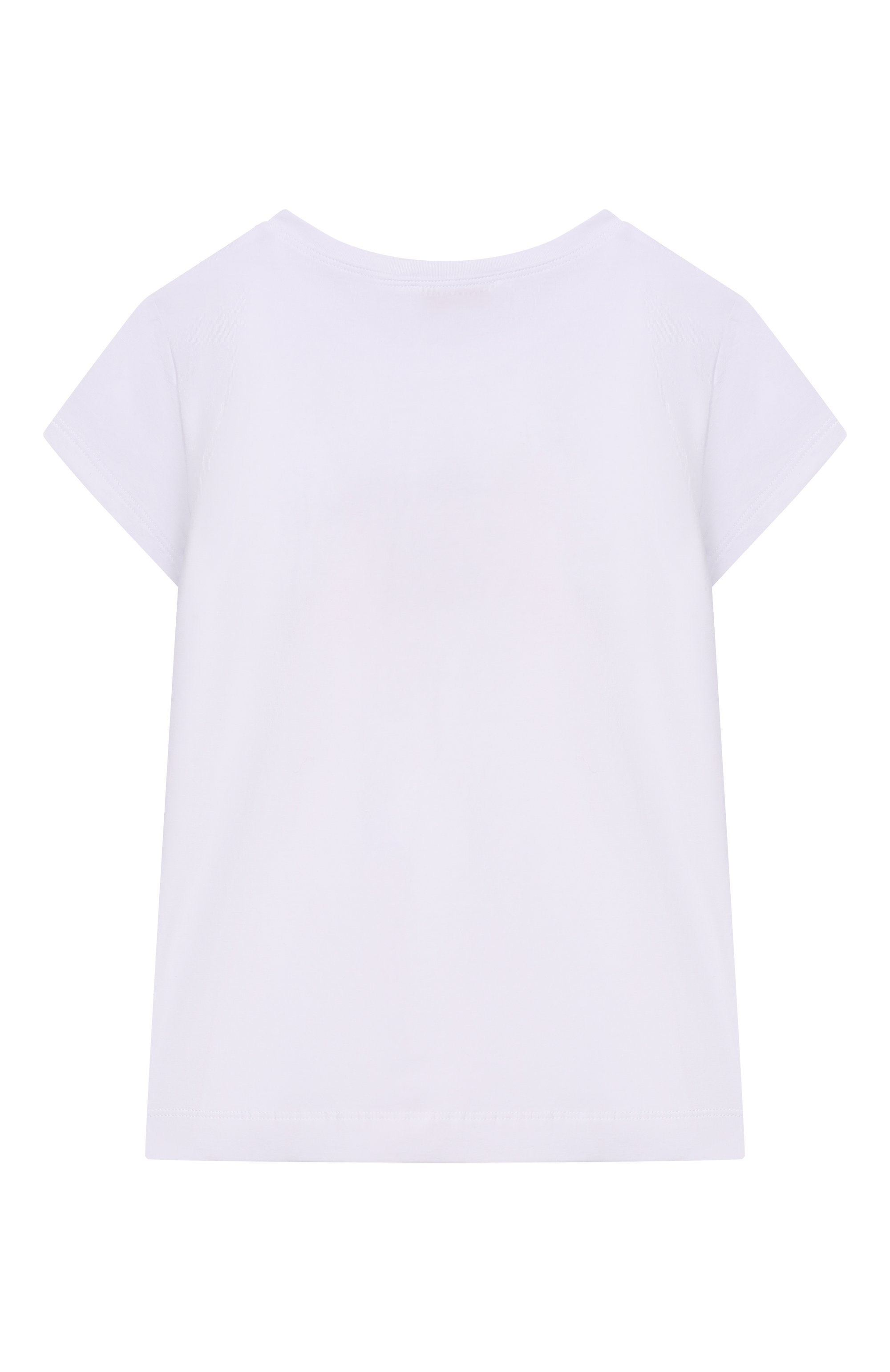 Хлопковая футболка MONNALISA белого цвета по цене 8300 руб., арт. 11G623, фото 2 Хлопковая футболка MONNALISA, арт. 11G623, фото 2