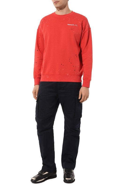 Хлопковый свитшот A-COLD-WALL* x Timberland A-COLD-WALL Красный, фото 2