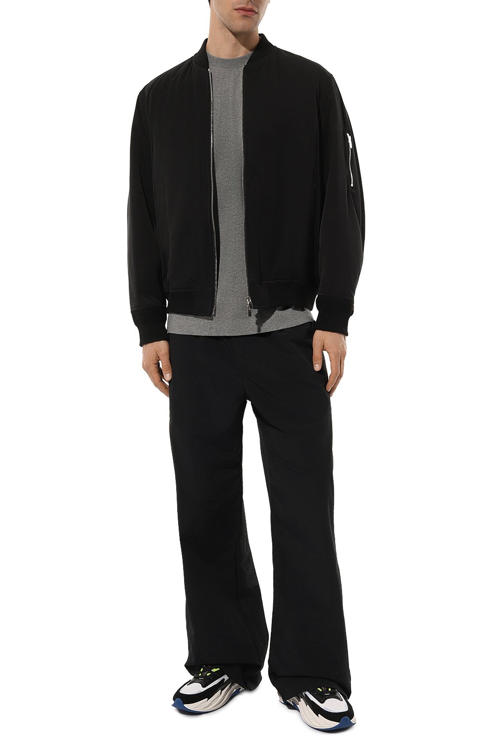 Кожаные кроссовки run-row BALMAIN черно-белого цвета по цене 66000 руб., арт. CM1VI355/LLSH, фото 2 Кожаные кроссовки run-row BALMAIN, арт. CM1VI355/LLSH, фото 2