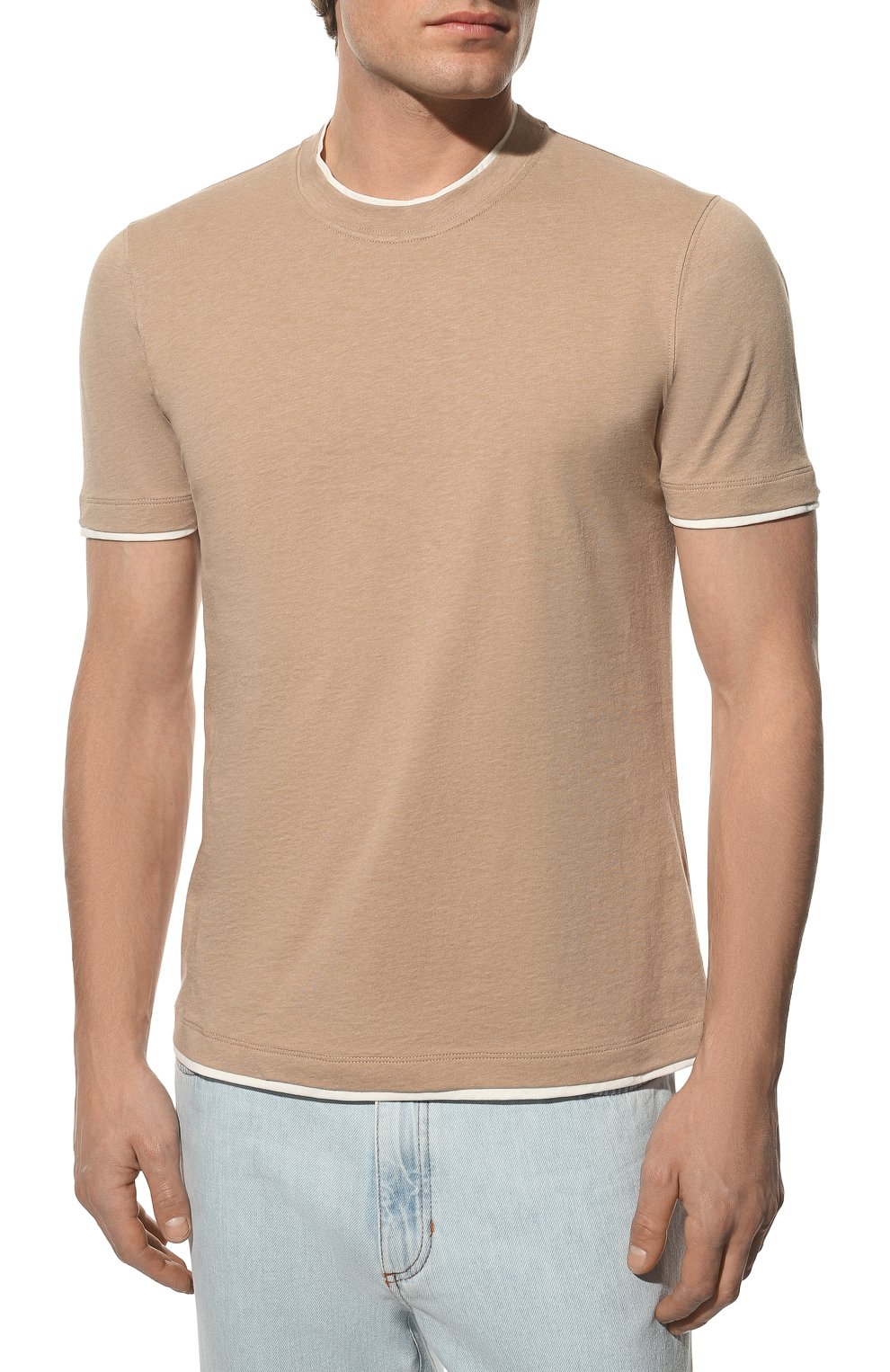 Хлопковая футболка BRUNELLO CUCINELLI, арт. 221M0T617427, фото 3