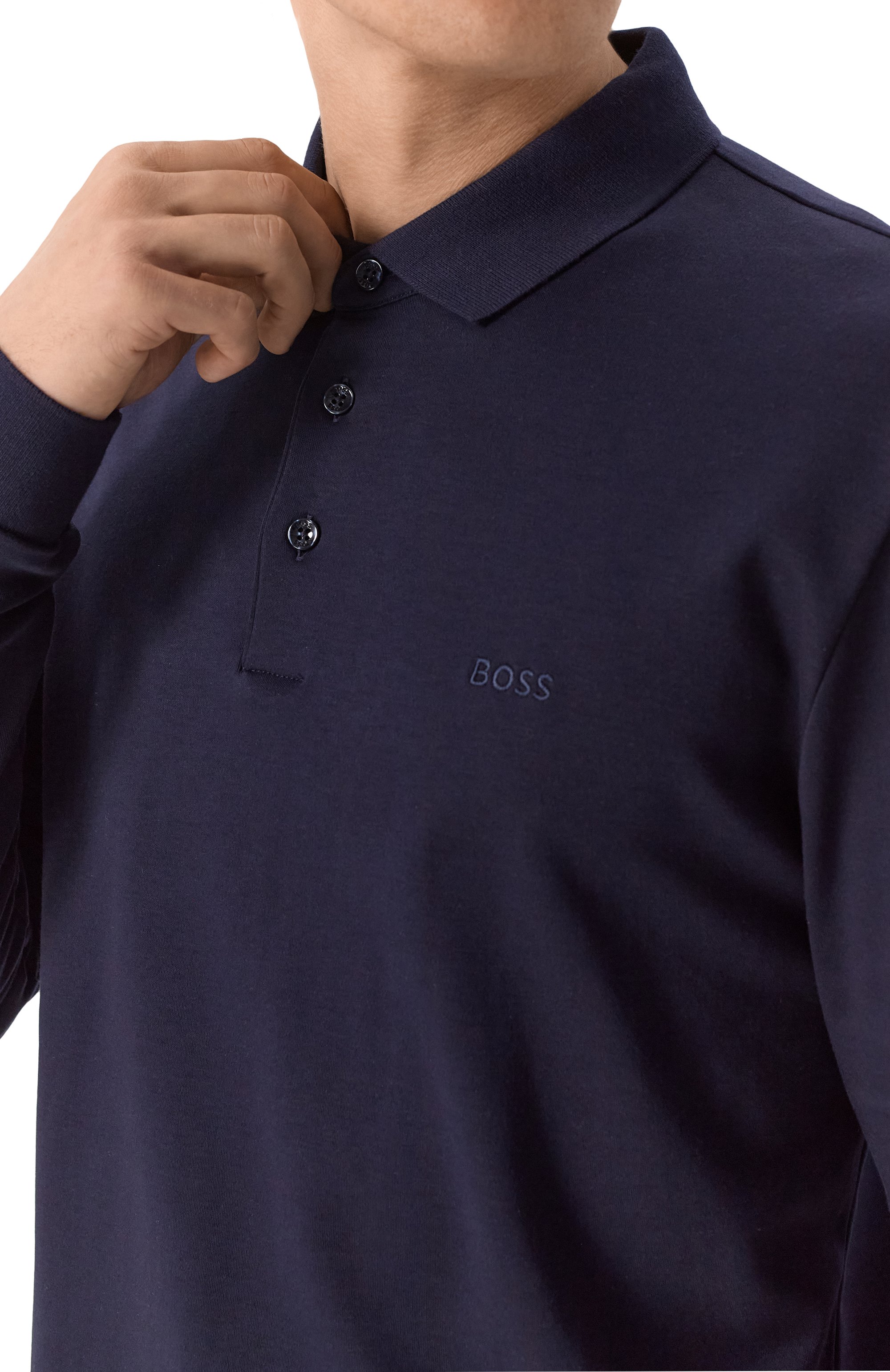 Хлопковое поло BOSS, арт. 50468392, фото 5