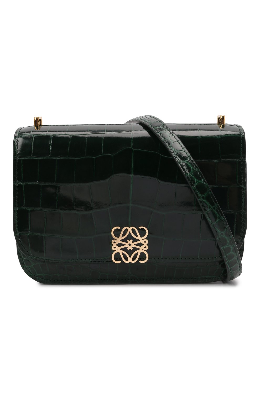 Сумка goya из кожи крокодила LOEWE темно-зеленого цвета по цене 2090000 руб., арт. A896N09X03/CP0R, фото 5 Сумка goya из кожи крокодила LOEWE, арт. A896N09X03/CP0R, фото 5