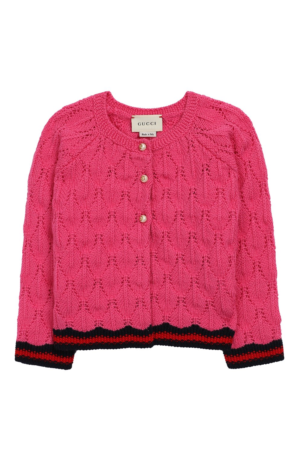 Шерстяной кардиган фактурной вязки GUCCI, арт. 519630/X1641, фото 1