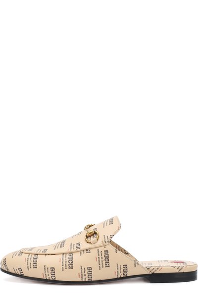 Кожаные сабо princetown с принтом GUCCI, арт. 505511/0PI00, фото 3