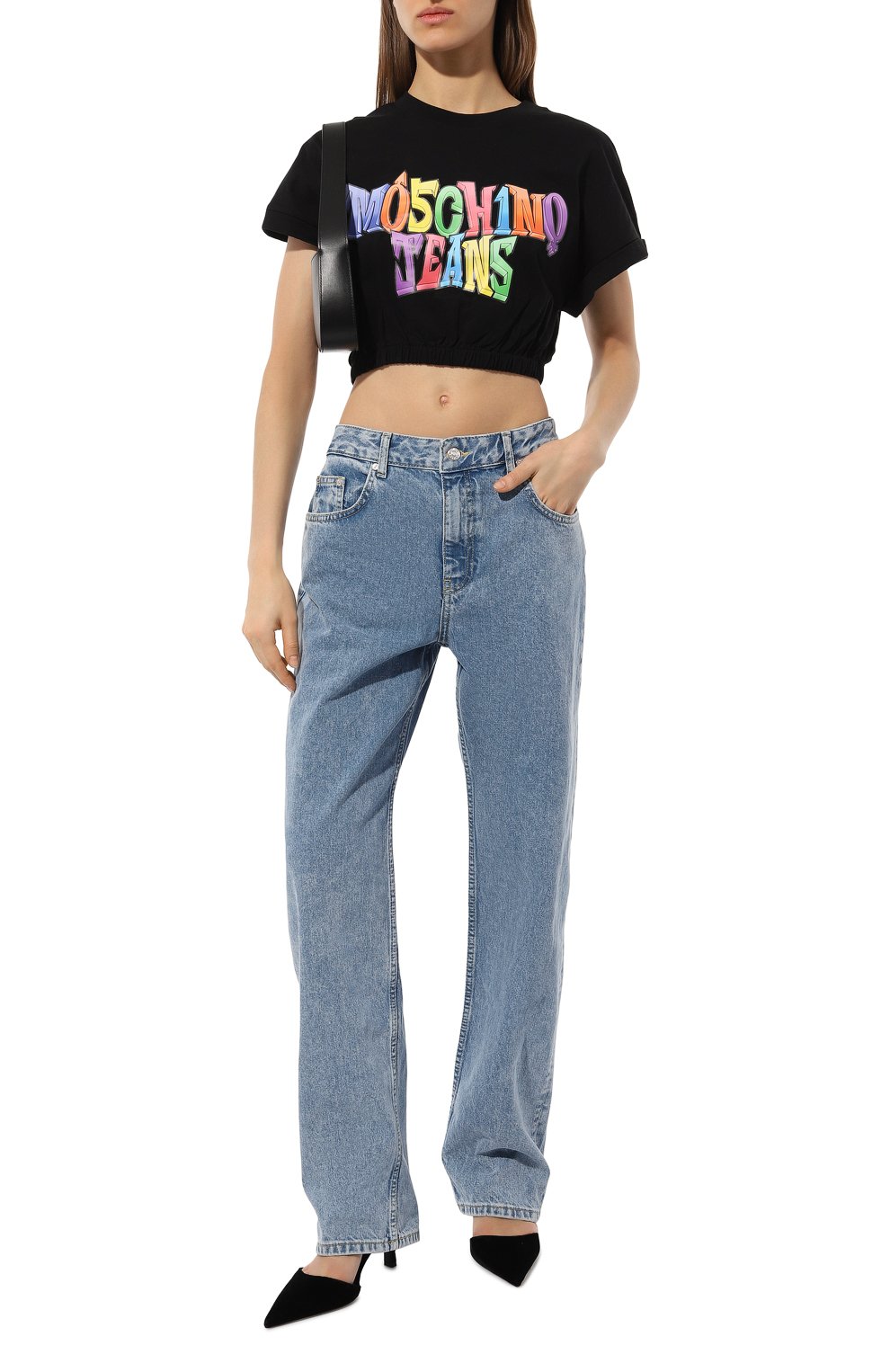 Джинсы M05CH1NO JEANS голубого цвета по цене 22900 руб., арт. A0324/3236, фото 2 Джинсы M05CH1NO JEANS, арт. A0324/3236, фото 2