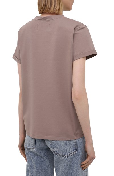 Хлопковая футболка SEVEN LAB коричневого цвета по цене 7730 руб., арт. T21-TSUM cocoa, фото 4 Хлопковая футболка SEVEN LAB, арт. T21-TSUM cocoa, фото 4
