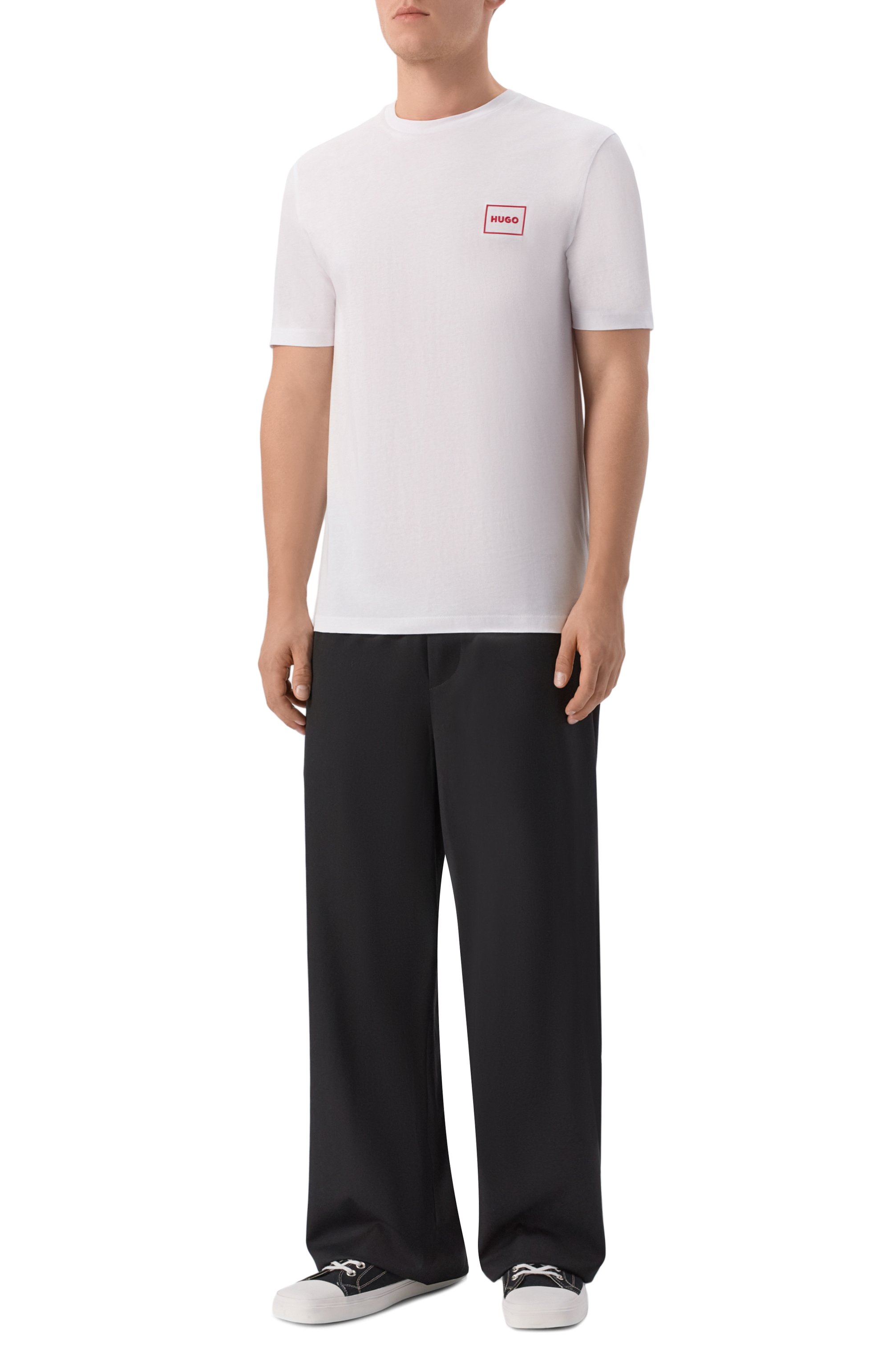 Комплект из двух футболок HUGO белого цвета по цене 10950 руб., арт. 50548566, фото 2 Комплект из двух футболок HUGO, арт. 50548566, фото 2