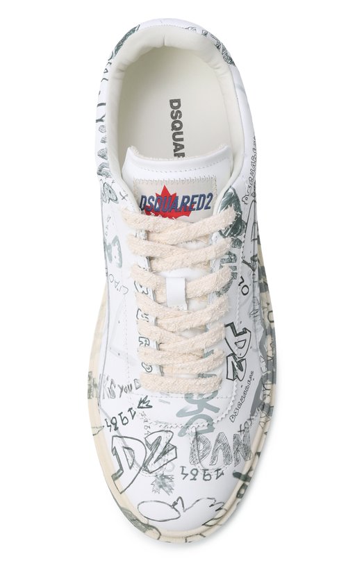 Кожаные кеды Rider Dsquared2 SNM0451/01504836 Белый  SNM0451/01504836 Фото 6