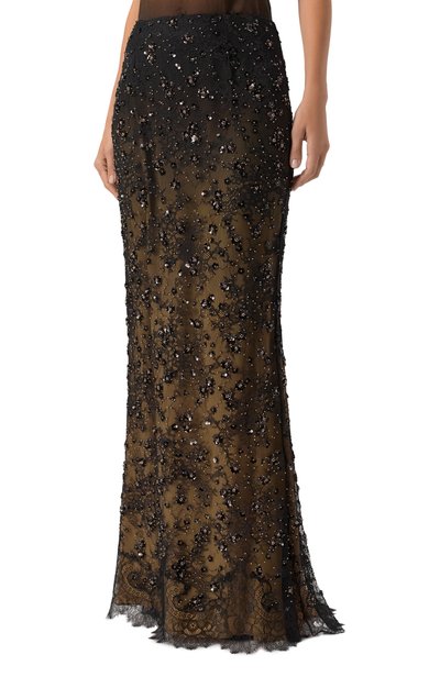 Юбка с отделкой пайетками ELIE SAAB черного цвета по цене 457000 руб., арт. SK365NP26/LAE04, фото 3 Юбка с отделкой пайетками ELIE SAAB, арт. SK365NP26/LAE04, фото 3