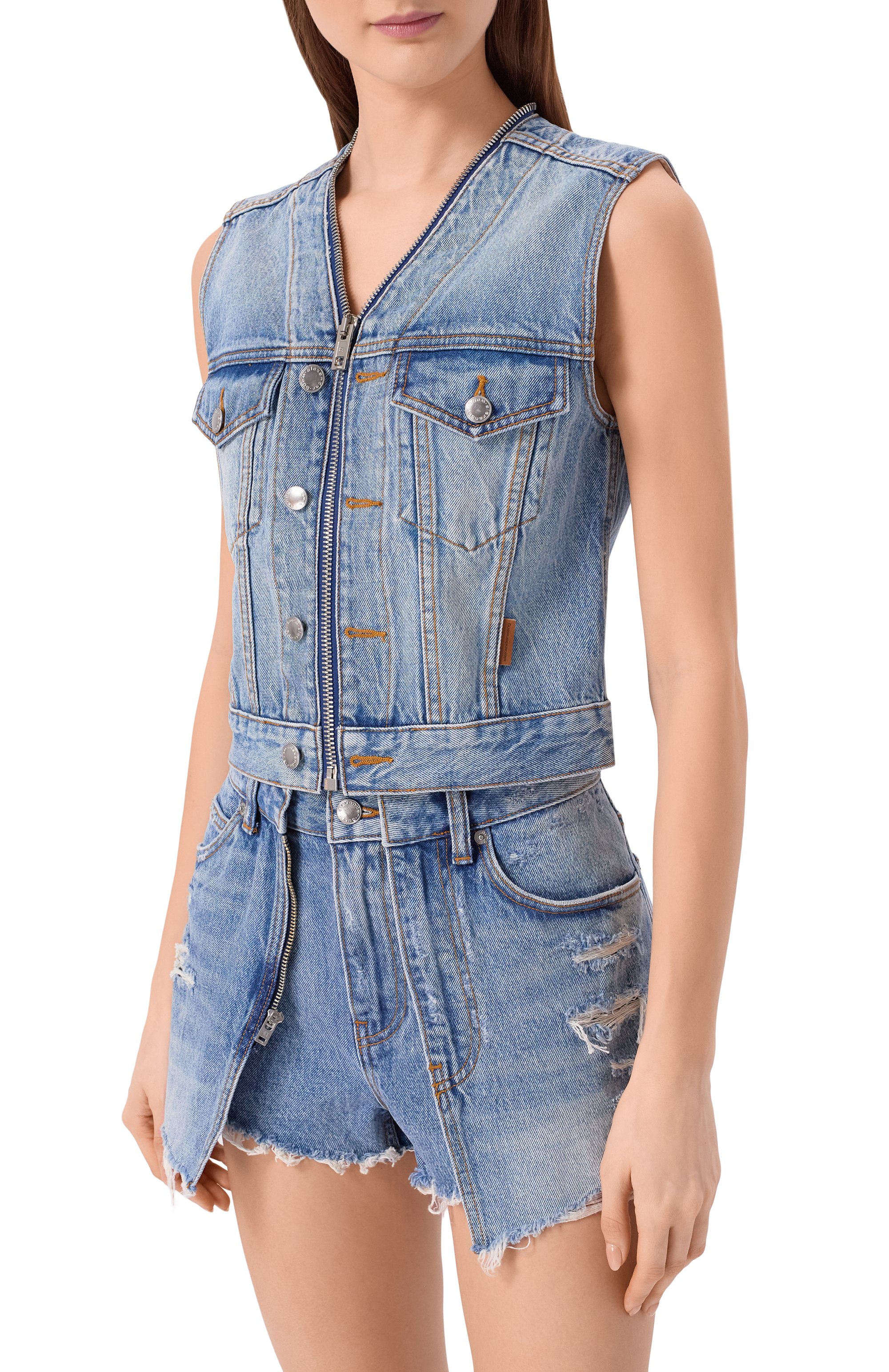 Джинсовый жилет ALEXANDER WANG, арт. 4DC2261990, фото 3