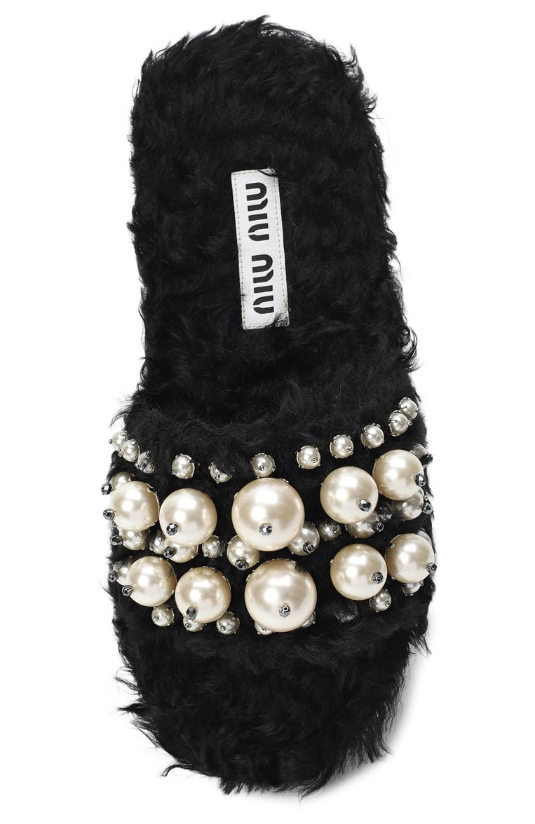 Текстильные шлепанцы MIU MIU, арт. 5XX535-324-F0002, фото 4