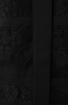 Женская блузка ELIE SAAB черного цвета, арт. T0134 | Фото 6 (Длина (для топов): Стандартные; Материал сплава: Проставлено; Рукава: 3/4; Материал подклада: Шелк; Драгоценные камни: Проставлено; Женское Кросс-КТ: Блуза-одежда; Кросс-КТ: костюм; Принт: Без принта; Стили: Романтичный; Материал внешний: Синтетический материал)