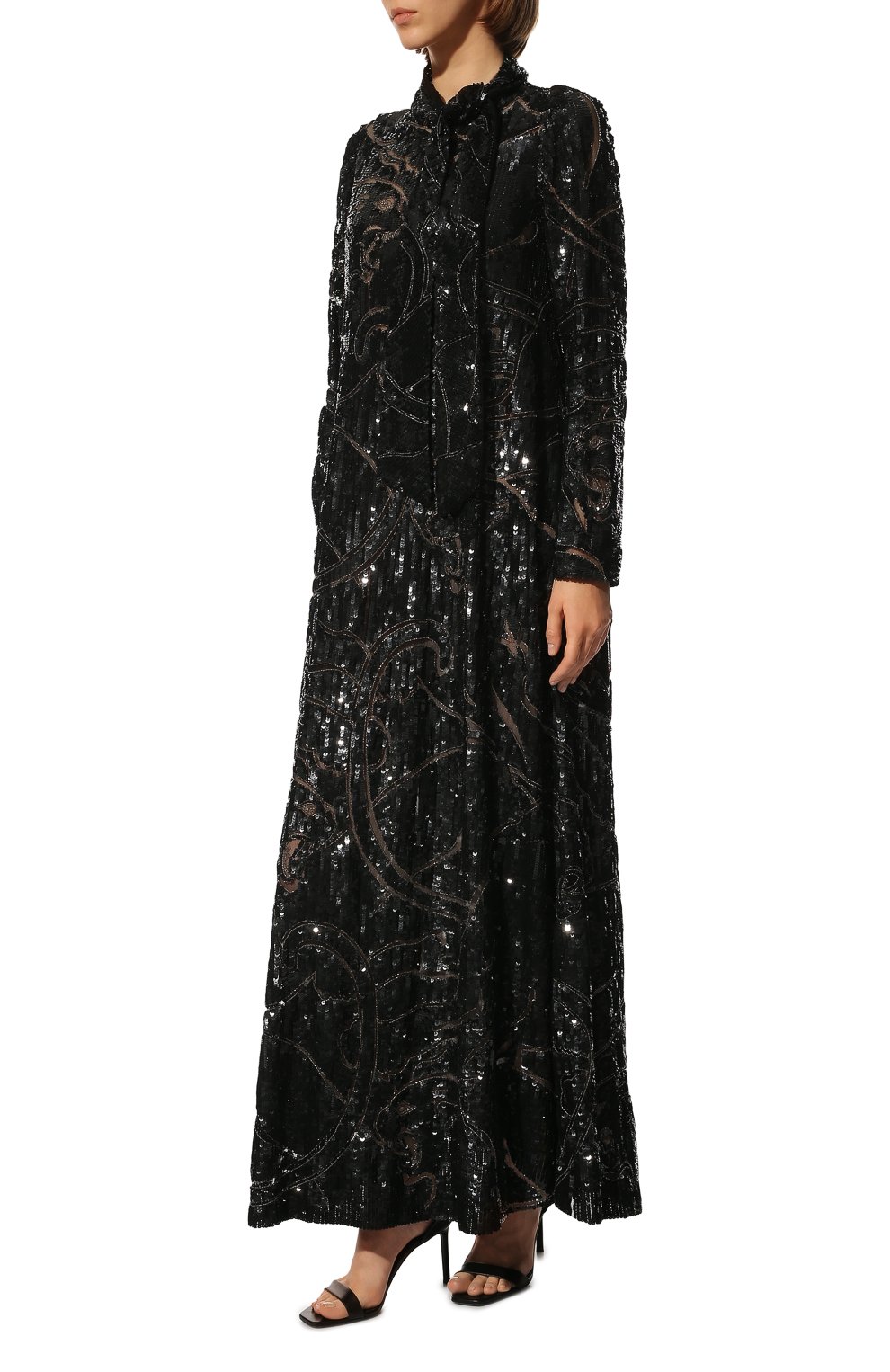 Платье VALENTINO черного цвета по цене 1358000 руб., арт. NB2VD5Z5/1ED, фото 2 Платье VALENTINO, арт. NB2VD5Z5/1ED, фото 2