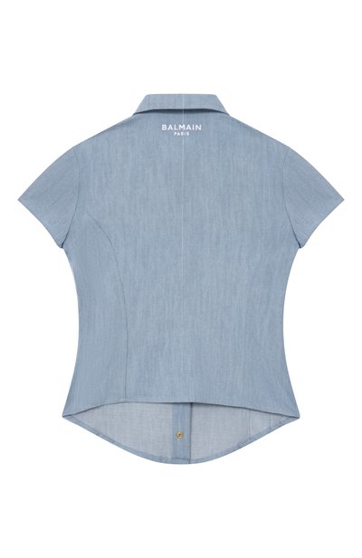 Рубашка из хлопка и лиоцелла BALMAIN, арт. BY5A71, фото 2