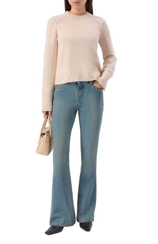 Пуловер из шерсти и кашемира Zadig and Voltaire KWSW02830 Бежевый  KWSW02830 Фото 2