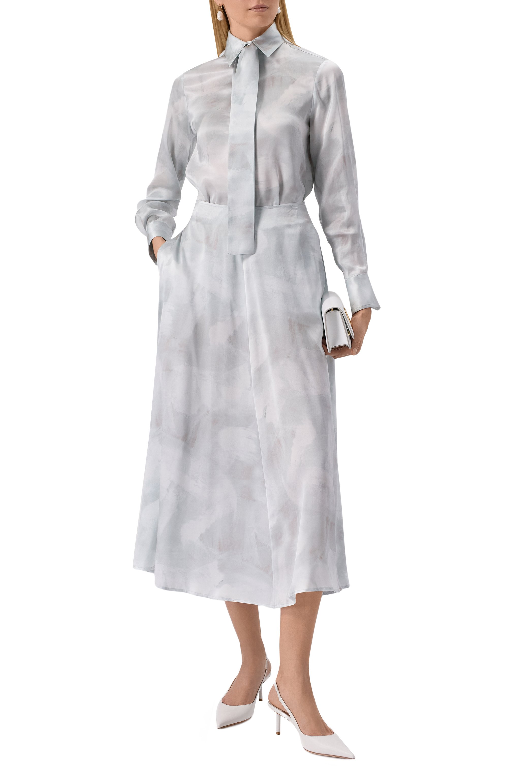 Атласная юбка KITON, арт. D58208K0926E02, фото 2