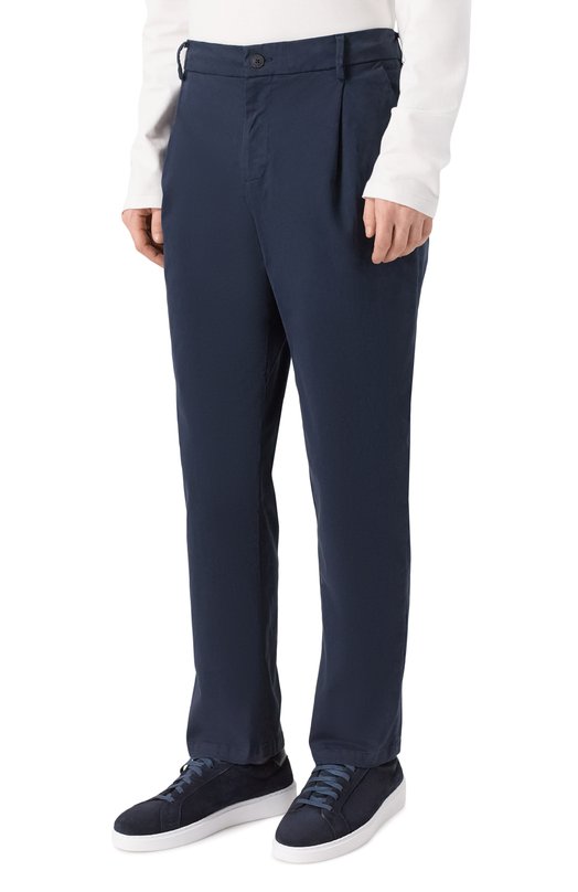 Хлопковые брюки MC2 Saint Barth FUJI004-00017I/FUJI P0CKET C0TT0N Синий  FUJI004-00017I/FUJI P0CKET C0TT0N Фото 3