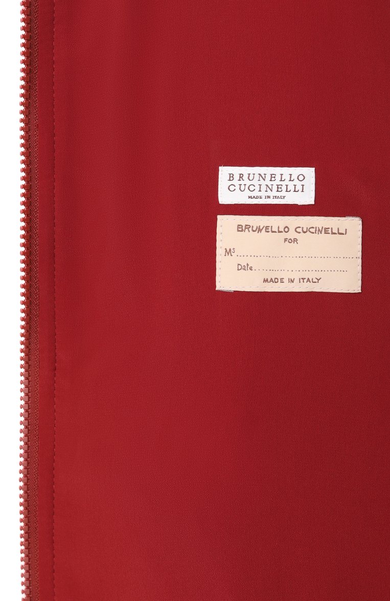 Женский бомбер из овчины BRUNELLO CUCINELLI красного цвета, арт. MPMMI7834 | Фото 7 (Длина (верхняя одежда): Короткие; Материал подклада: Синтетический материал; Материал внешний: Натуральный мех; Рукава: Длинные; Стили: Кэжуэл; Кросс-КТ: Куртка, Утепленные; Автоматизация ТО: Про�ставлено; Автоматизация состава: Проставлено)