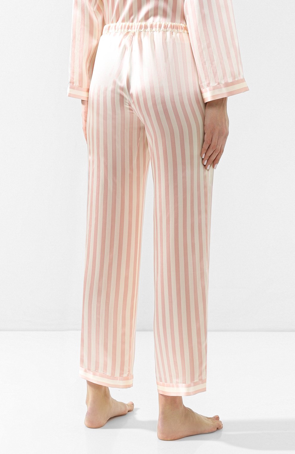 Шелковые брюки MORGAN LANE, арт. 19N54PS PETAL/CREAM, фото 4