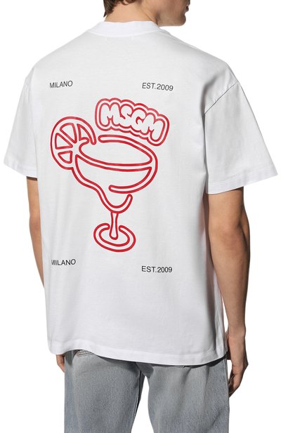 Хлопковая футболка MSGM, арт. 3440MM197 237002, фото 4