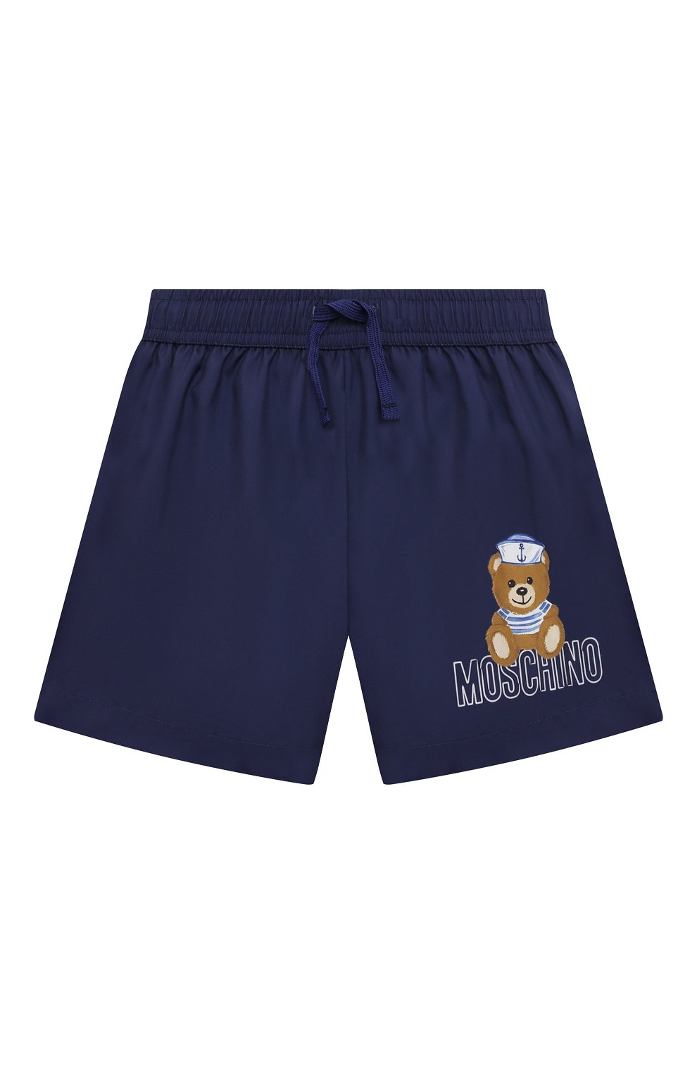 Плавки-шорты MOSCHINO синего цвета по цене 11650 руб., арт. HSL010/LKA02/10-14, фото 1 Плавки-шорты MOSCHINO, арт. HSL010/LKA02/10-14, фото 1