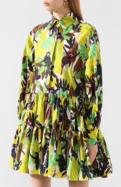 Хлопковое платье VALENTINO разноцветного цвета по цене 299500 руб., арт. TB0VAQ375DE, фото 3 Хлопковое платье VALENTINO, арт. TB0VAQ375DE, фото 3