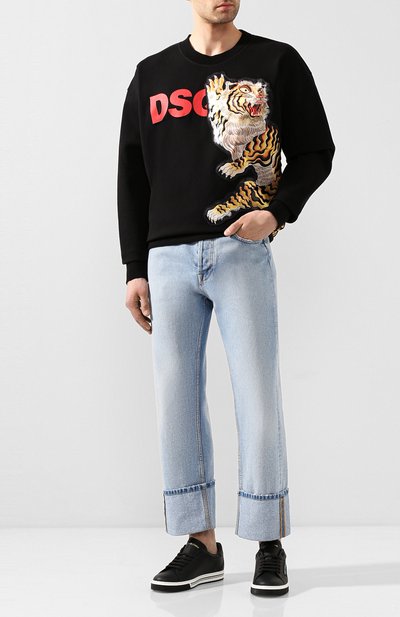 Кожаные кеды roma  DOLCE & GABBANA, арт. CS1572/AV165, фото 2