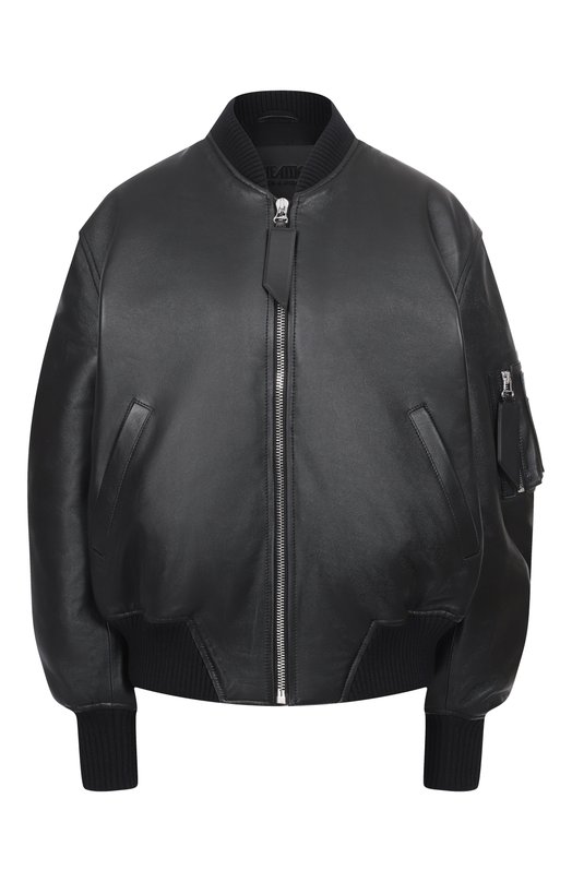 Утепленный кожаный бомбер The Attico 260WCB00004/LBT128AA Чёрный 260WCB00004/LBT128AA