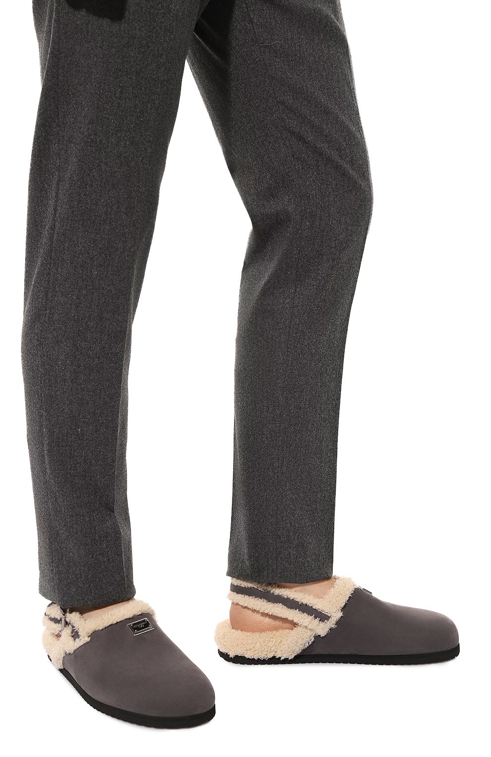 Замшевые сабо DOLCE & GABBANA, арт. A80403/A0081, фото 3