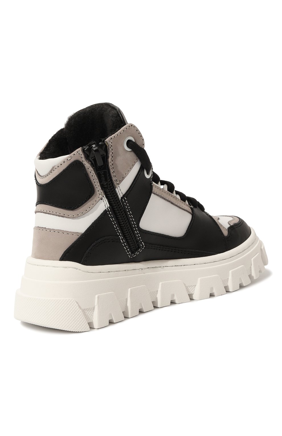 Высокие кеды из кожи DSQUARED2, арт. 75775/20-27, фото 3