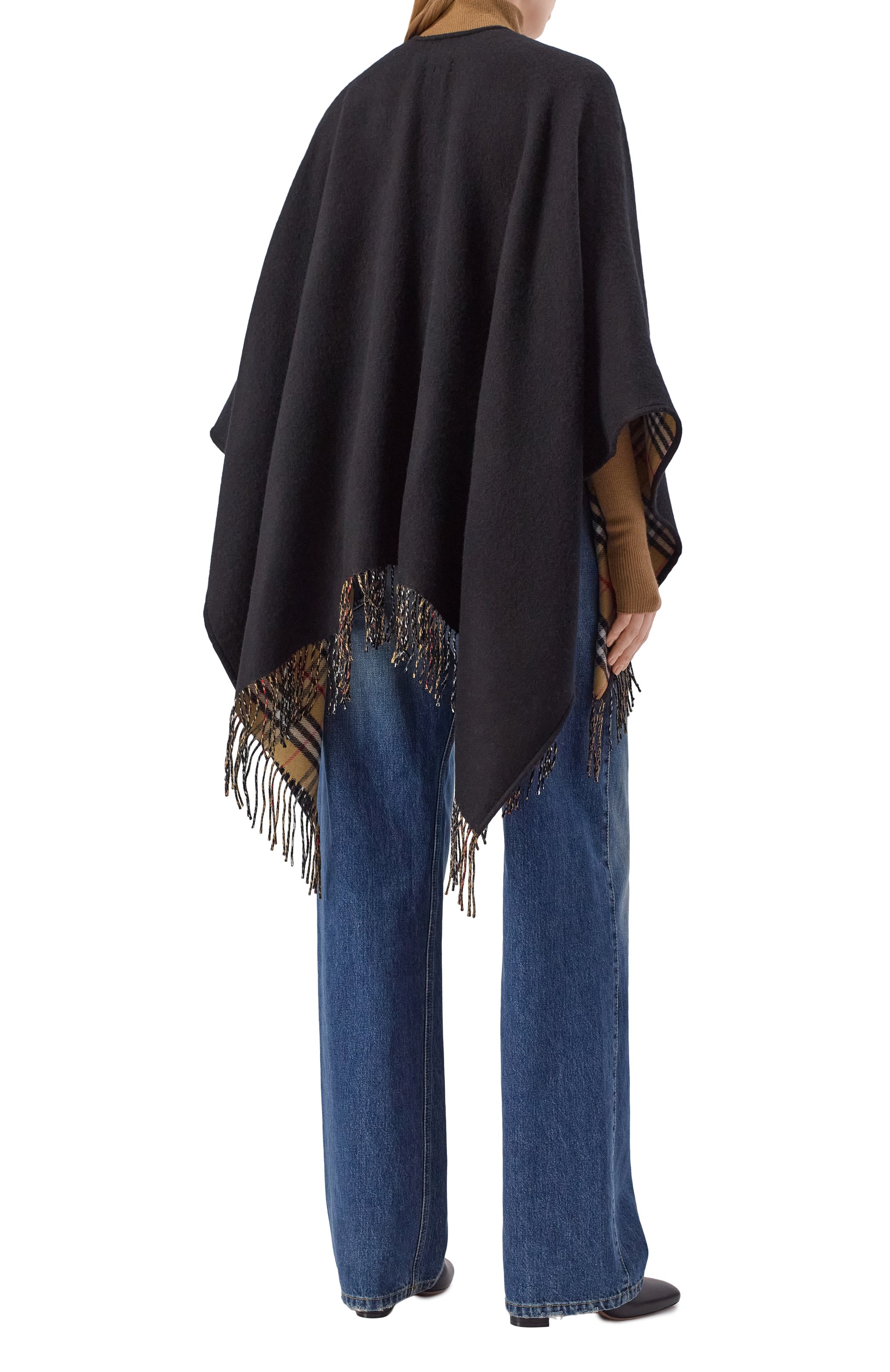 Двустороннее шерстяное пончо BURBERRY, арт. 8077897, фото 4