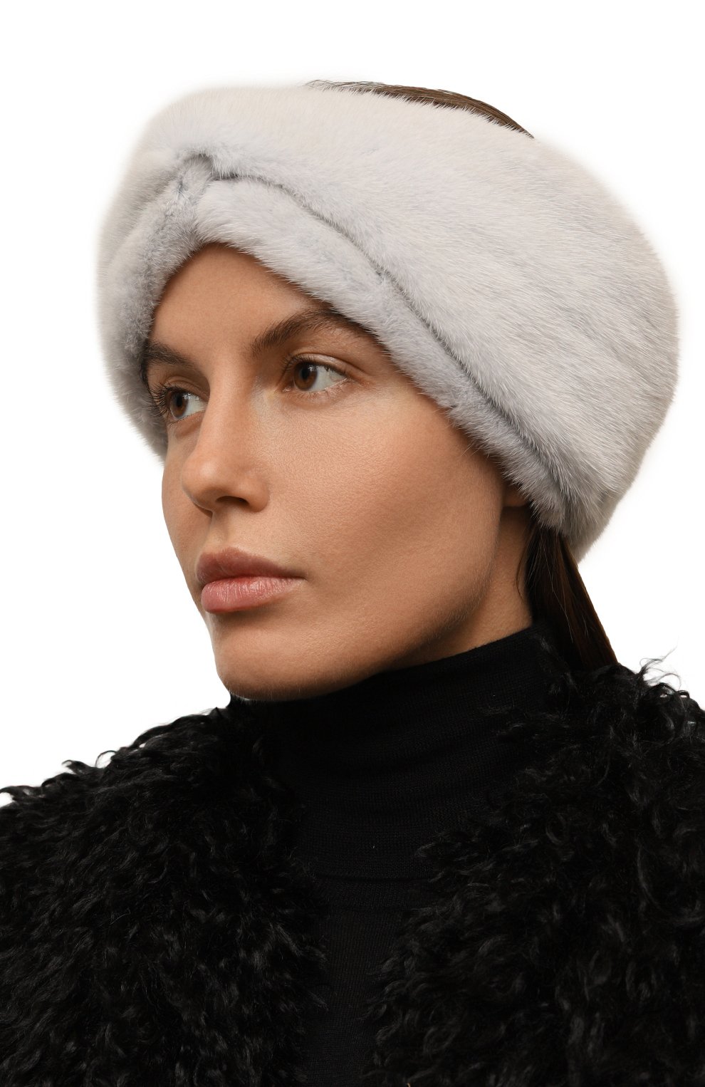 Меховой ободок из норки VICTORIA KUSENKOVA серого цвета по цене 73260 руб., арт. 161600008019, фото 2 Меховой ободок из норки VICTORIA KUSENKOVA, арт. 161600008019, фото 2