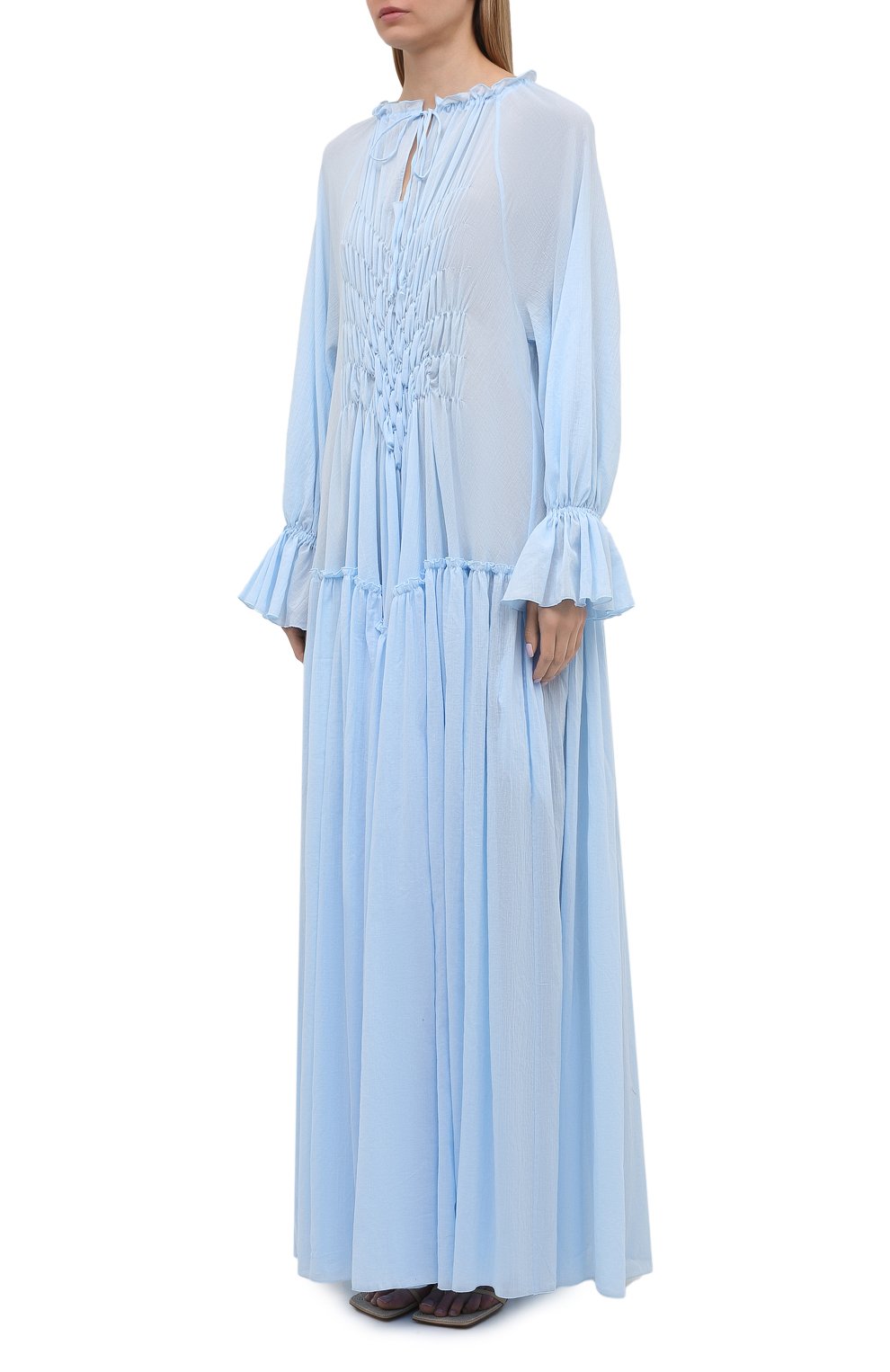 Хлопковая туника MASTERPEACE голубого цвета по цене 27500 руб., арт. MP-R21-29 (a), фото 3 Хлопковая туника MASTERPEACE, арт. MP-R21-29 (a), фото 3