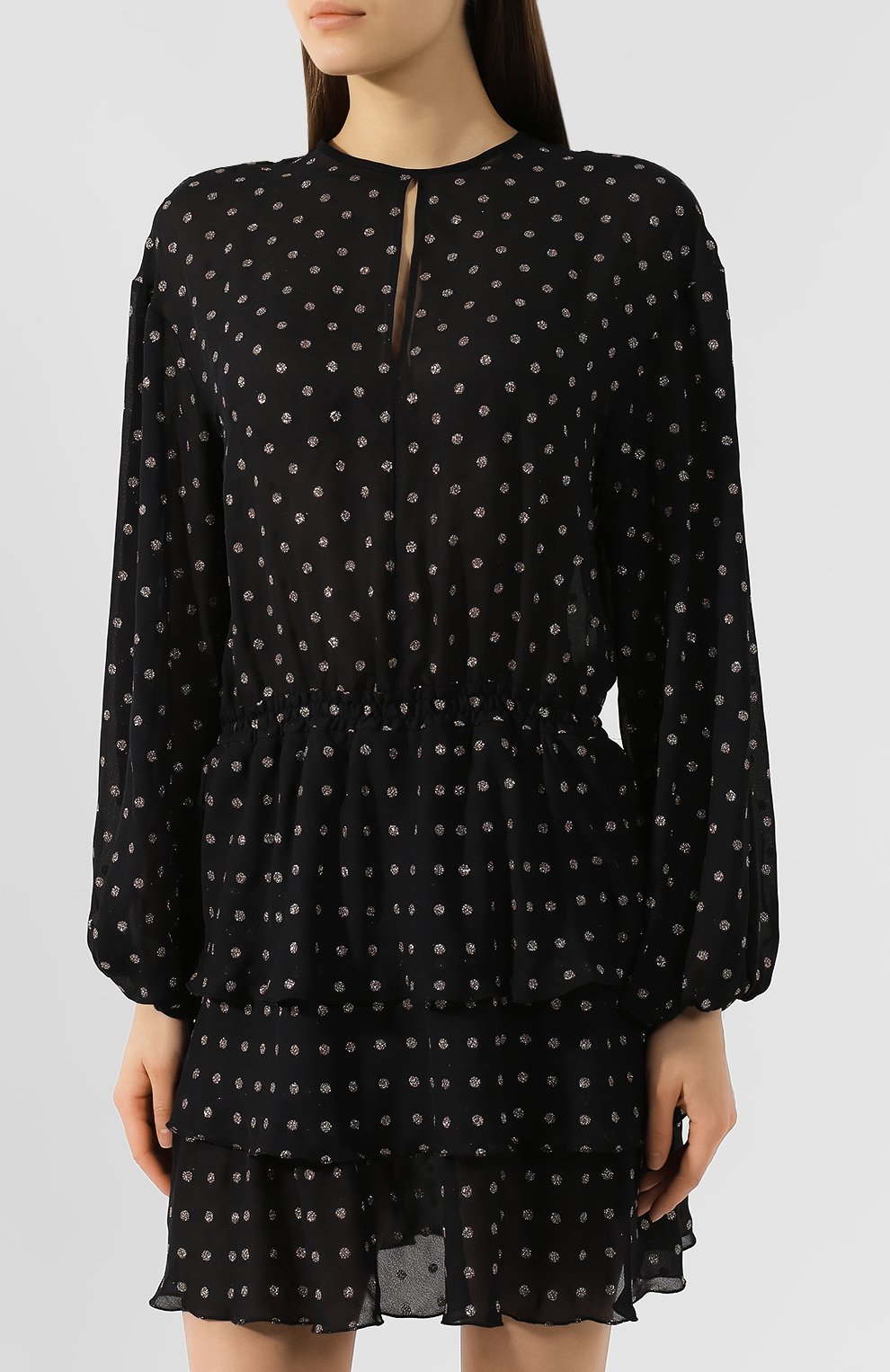 Мини-платье MSGM черного цвета по цене 59050 руб., арт. 2743MDA12 195703, фото 3 Мини-платье MSGM, арт. 2743MDA12 195703, фото 3