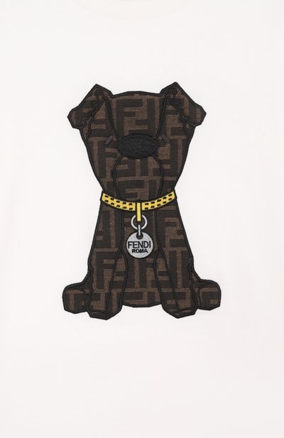 Хлопковая футболка FENDI, арт. JMI503/7AJ/3A-6A, фото 3