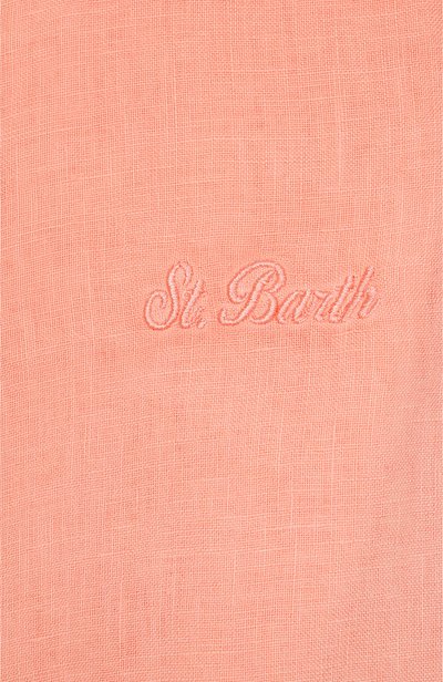 Льняная рубашка MC2 SAINT BARTH оранжевого цвета по цене 14300 руб., арт. PAT0001-00969L/PATI, фото 3 Льняная рубашка MC2 SAINT BARTH, арт. PAT0001-00969L/PATI, фото 3