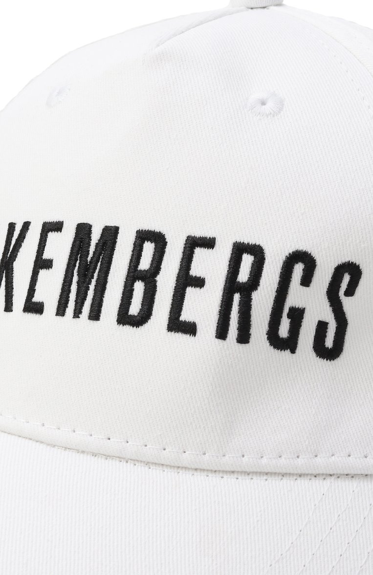Мужская хлопковая бейсболка DIRK BIKKEMBERGS белого цвета, арт. BKCP01099T | Фото 4 (Материал: Текстиль, Хлопок; Нос: Не проставлено)